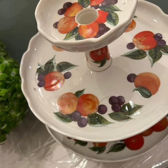 PartyLite Harvest Tiered Taper, Pillar, Votive Tealights Candle Holder - NIB - Picture 4 of 8